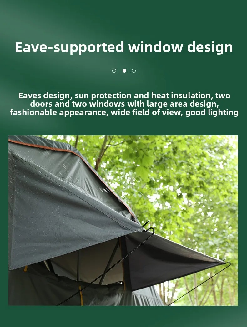 Fully Automatic Self-Driving Outdoor Camping Roof Top Tent Double Layer Four-Season Extendable Quick-Opening Rainproof 2 Person